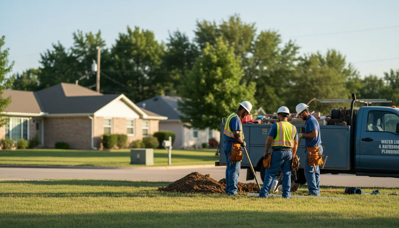 Residential water line and bathroom plumbing service in Garfield, KY
